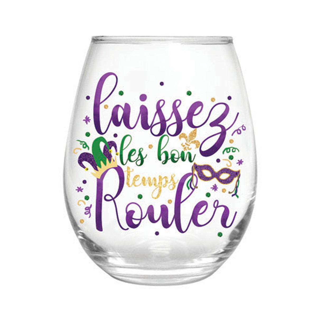 Stemless Glass with Box, Laissez les bon temps Rouler