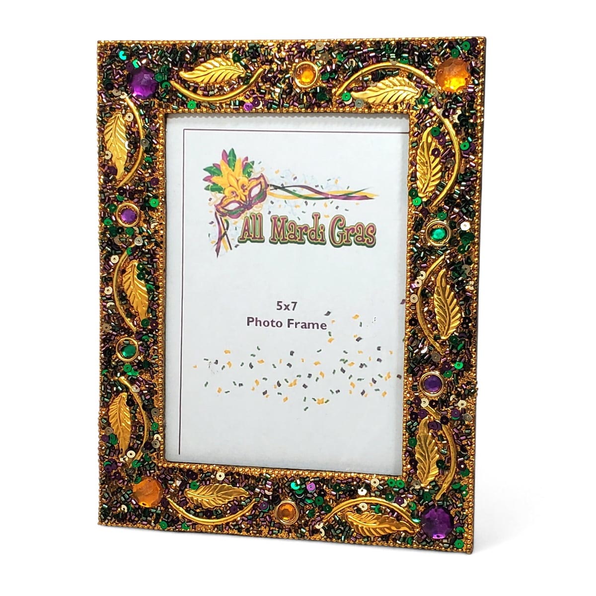 Mardi Gras Purple and Gold Frame 5" X 7"