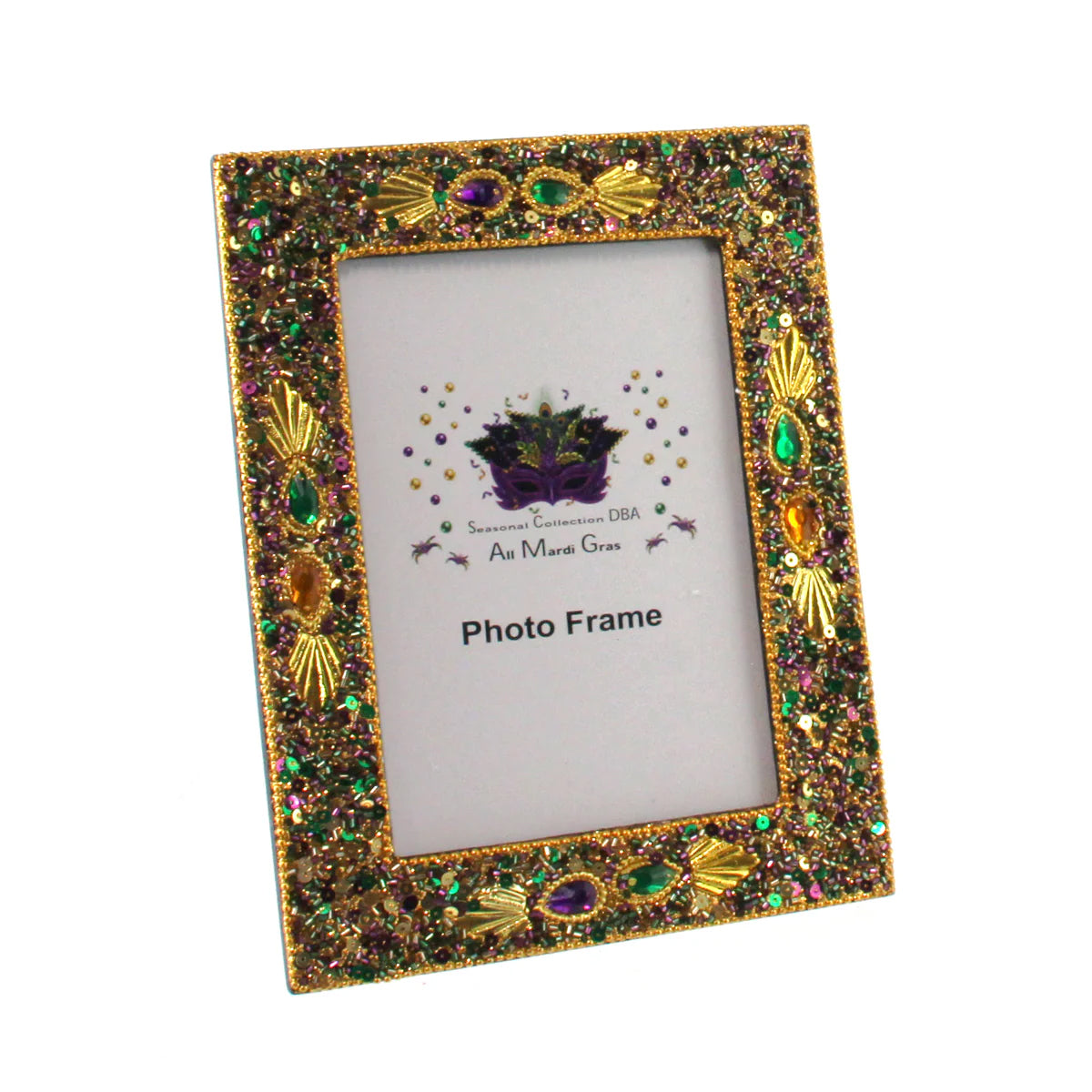 Mardi Gras Gold Leaves Frame 4"X6"