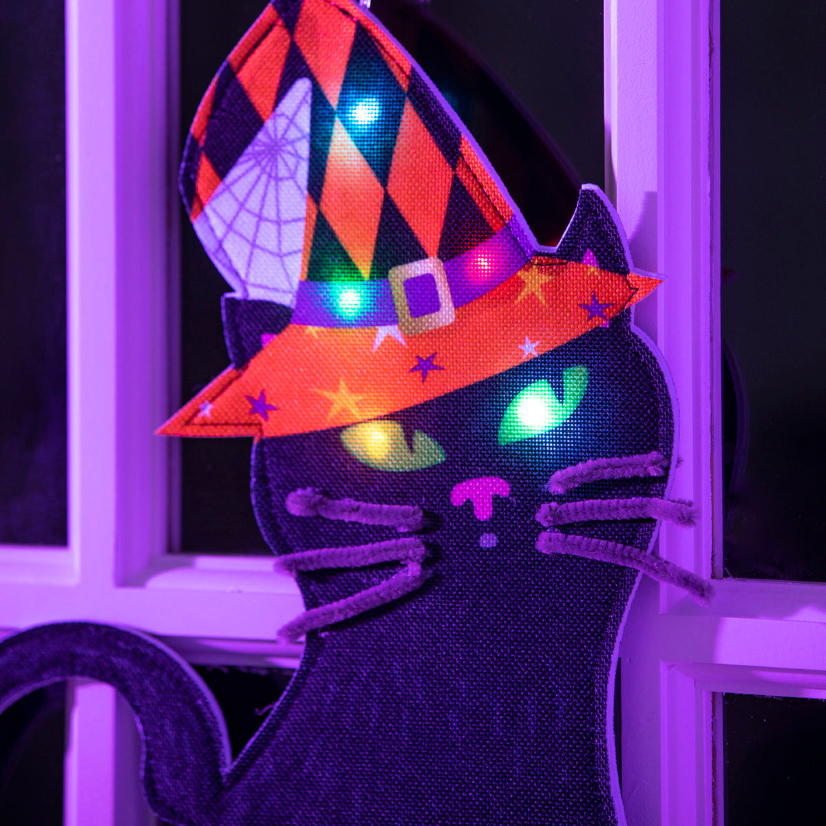 Witchy Cat LED Window Décor