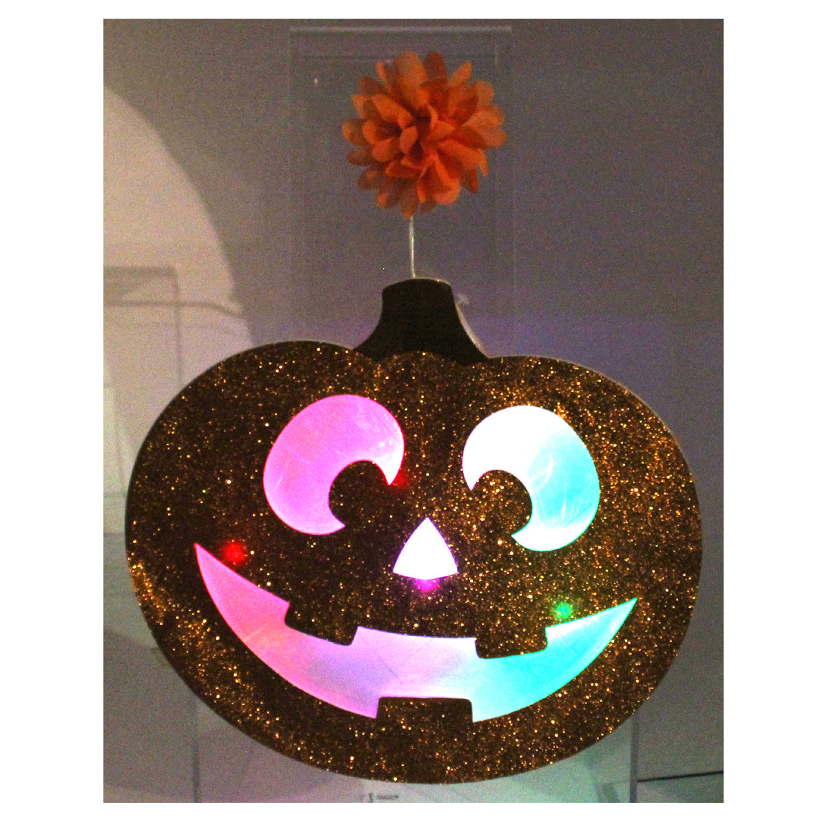 Jack-O-Lantern 3D LED with Diffusing Film Window Décor