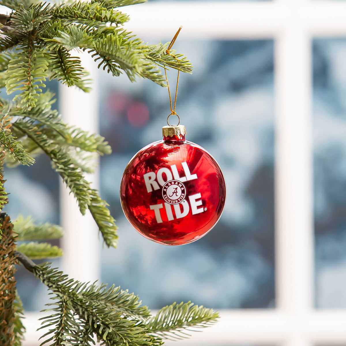 University of Alabama Blown Glass Ornament