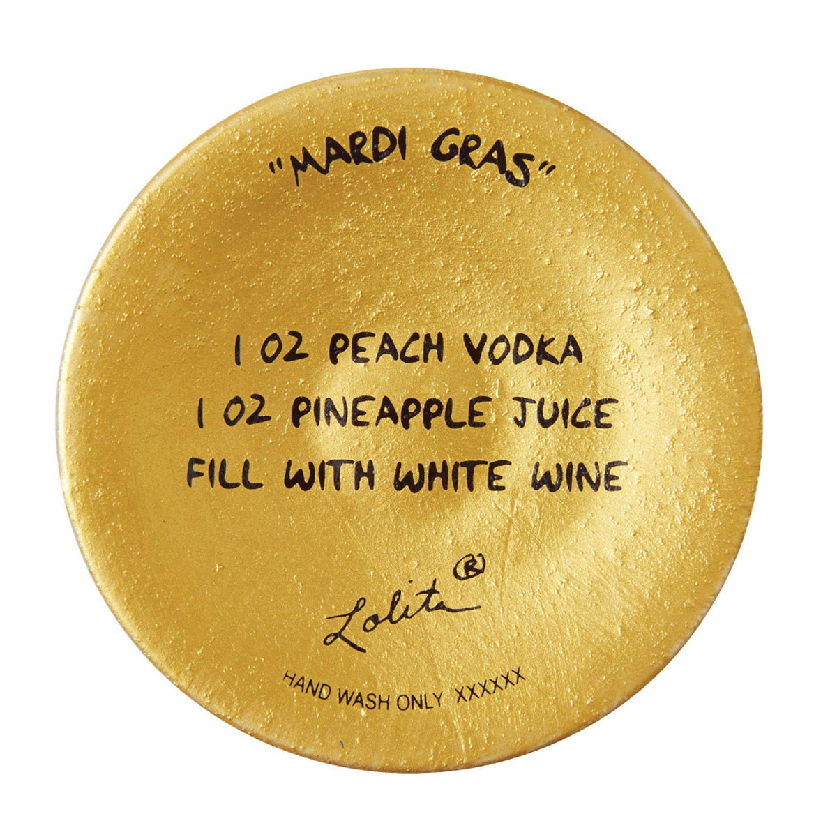 Mardi Gras Wine Glass Lolita