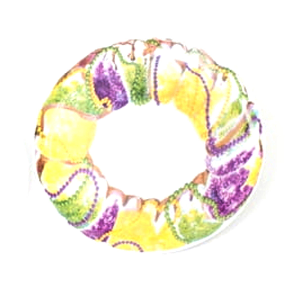 King Cake Dessert Plates 8", set of 4