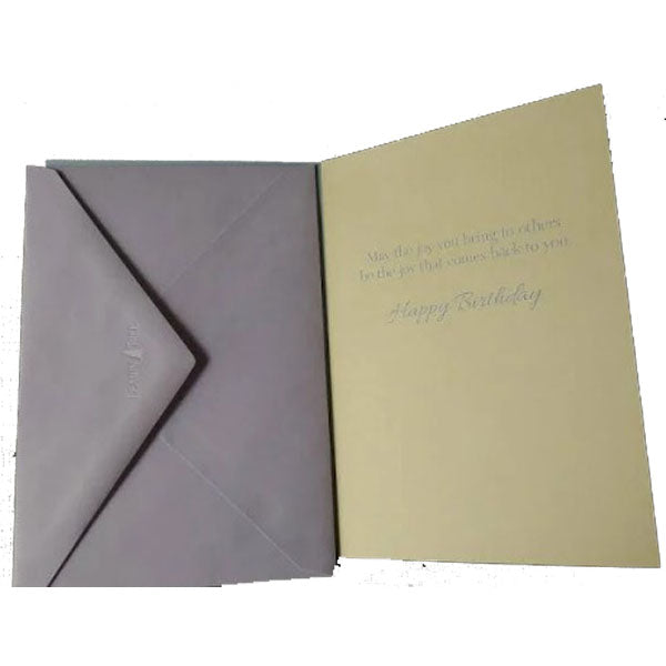 Birthday Card: (image of girl with bouquet)