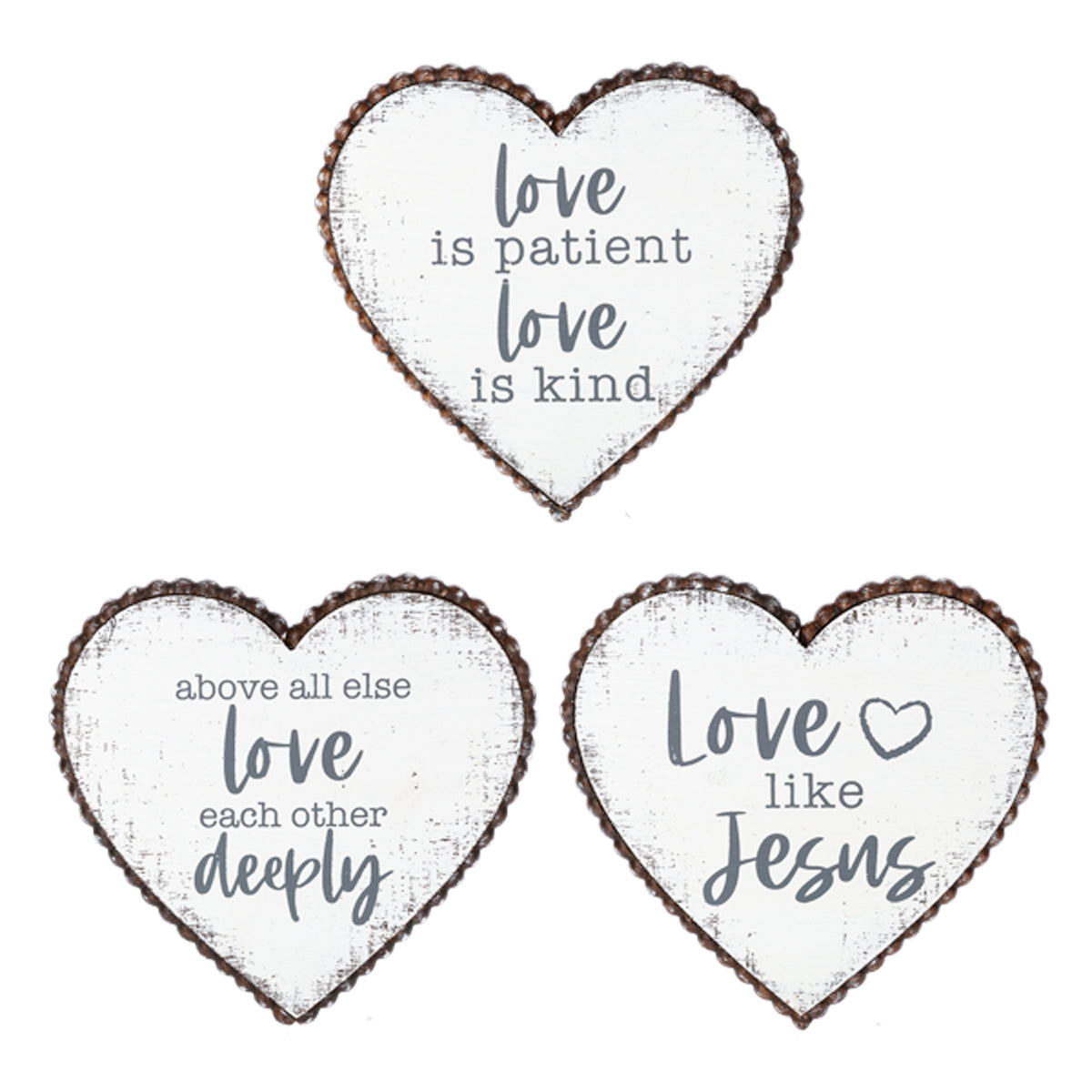 Love & Faith Wall Plaques, "Love is patient..."