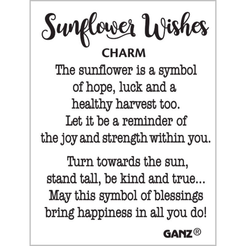 "Sunflower Wishes" Charm/Token