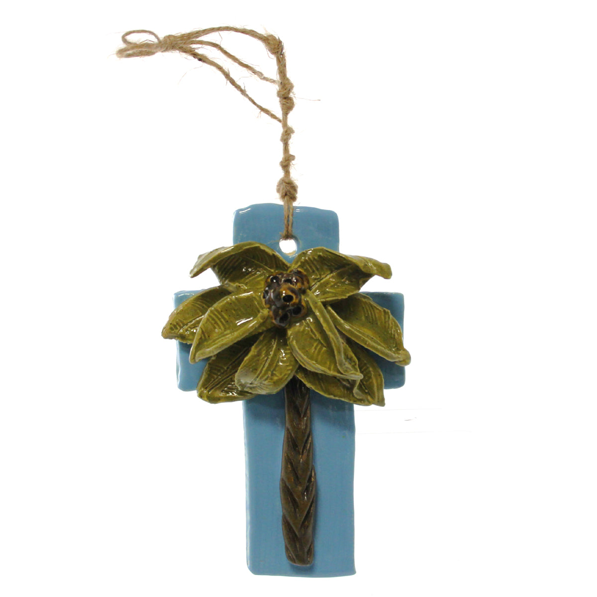 Kimberly Lang's Original Cross, Blue w/brown berries, Medium