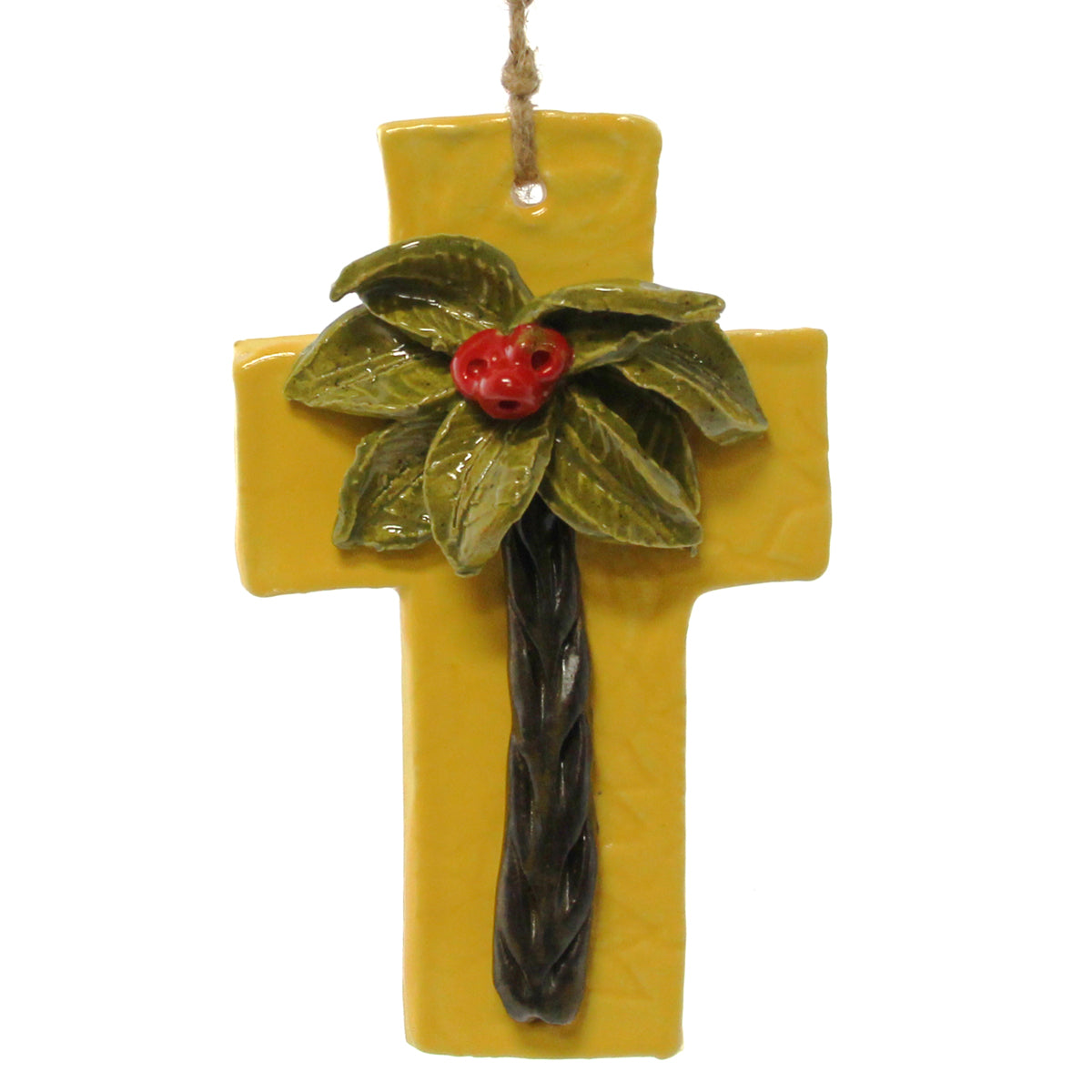 Kimberly Lang's Original Hurricane Cross, Yellow w/Red Berries, Medium