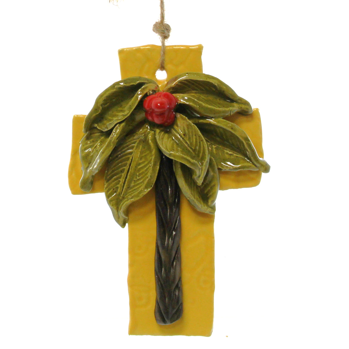Kimberly Lang's Original Hurricane Cross, Yellow w/Red Berries, Medium