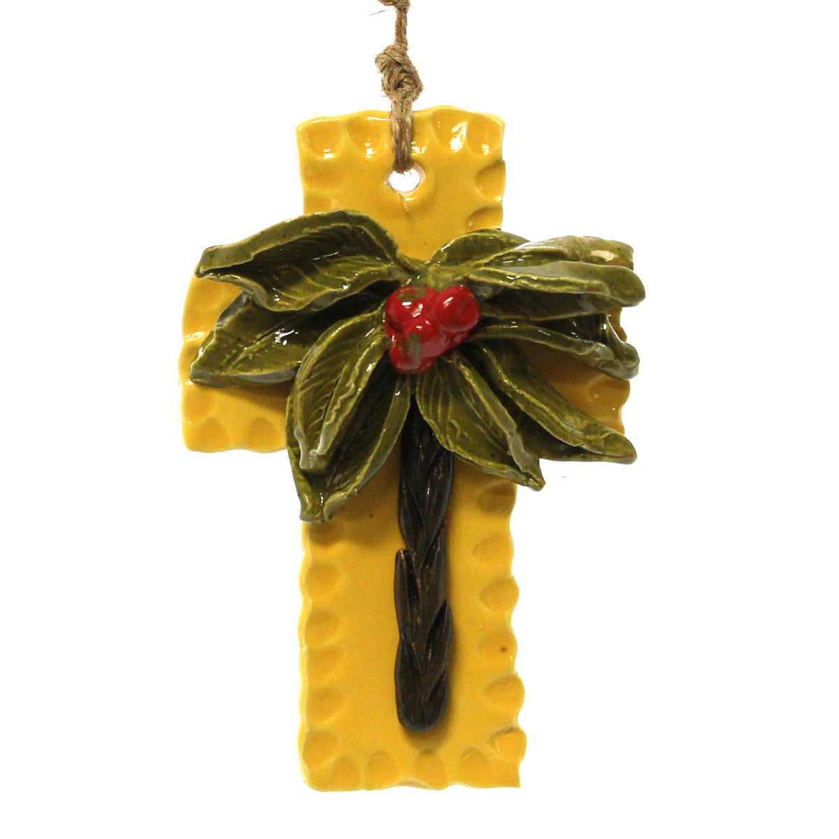 Kimberly Lang's Original Hurricane Cross, Yellow w/Red Berries, Medium