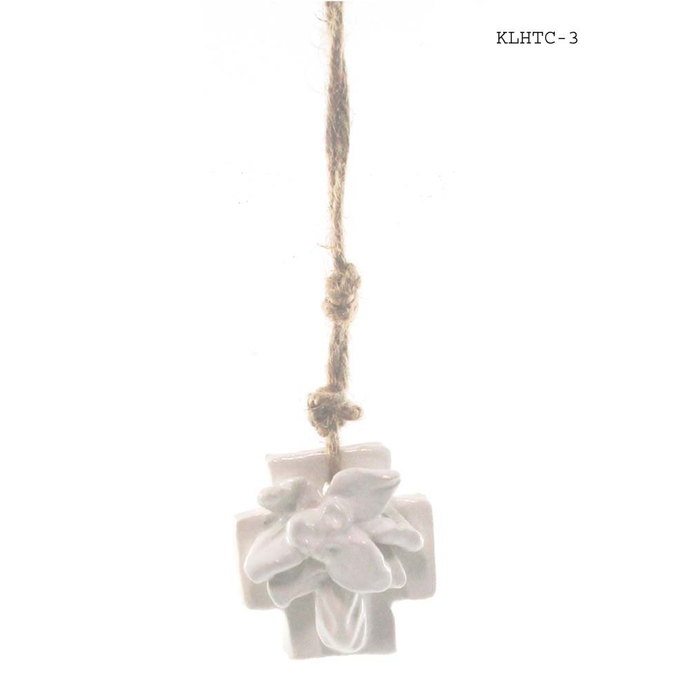 Kimberly Lang's Original Hurricane Cross Tiny-Opaque White with Palm Tree