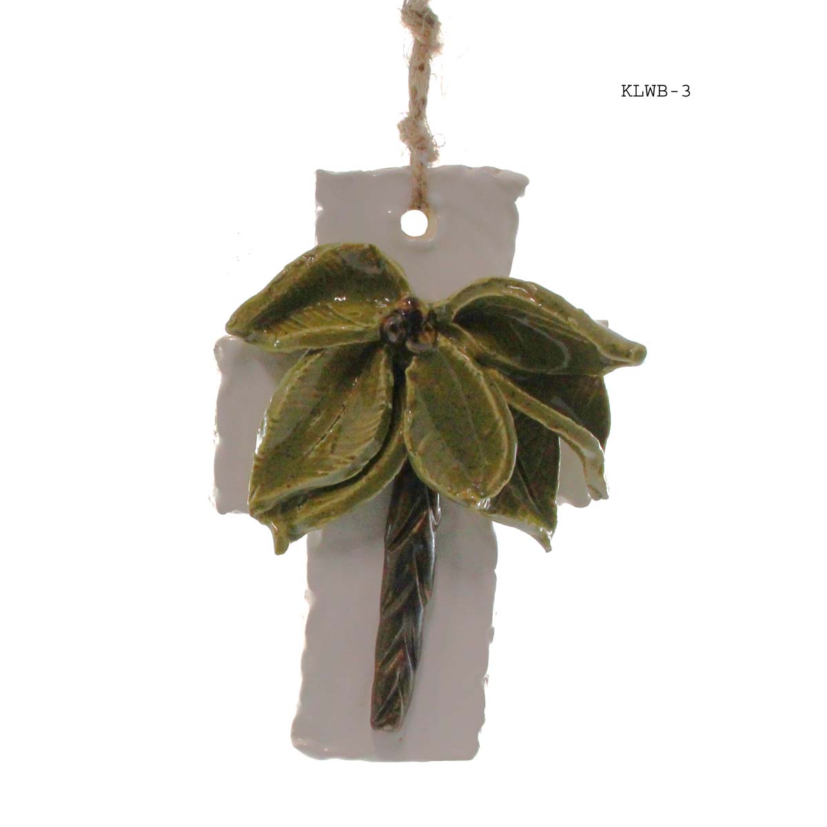 Kimberly Lang's Original Hurricane Cross, White w/brown berries