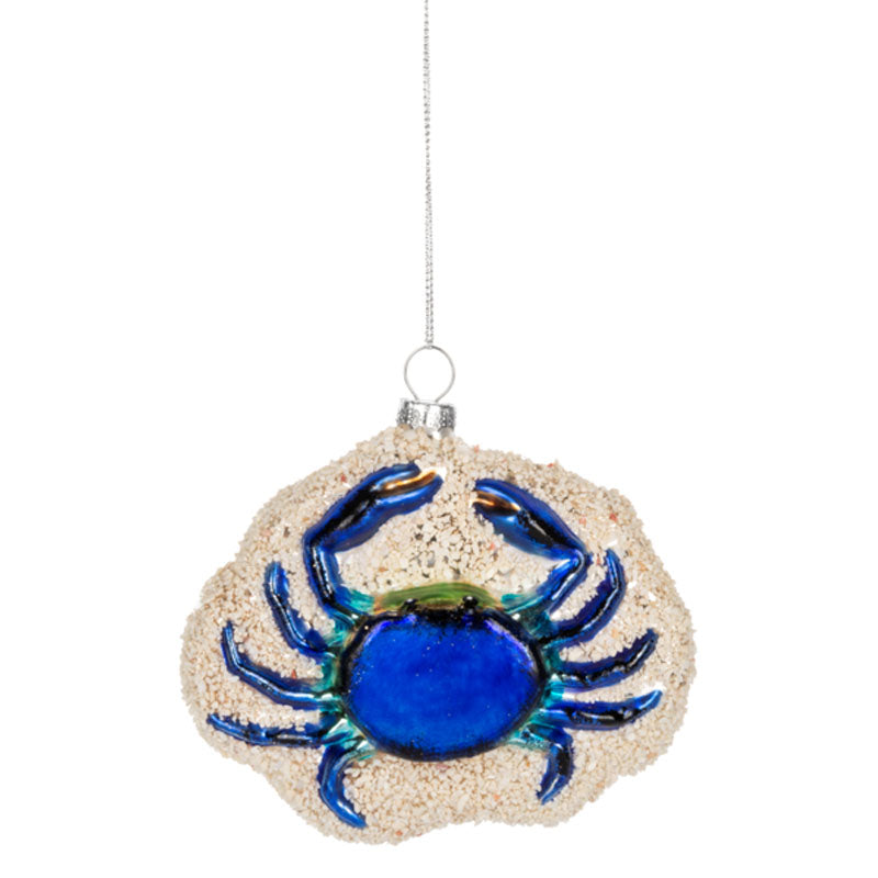 Crab Glass Ornament