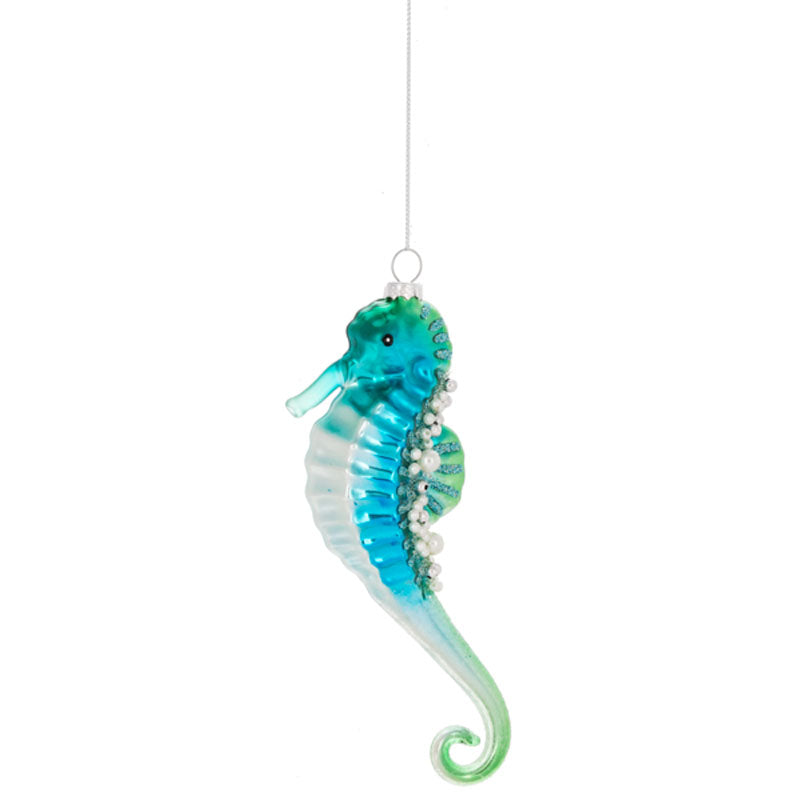 Seahorse Glass Ornament