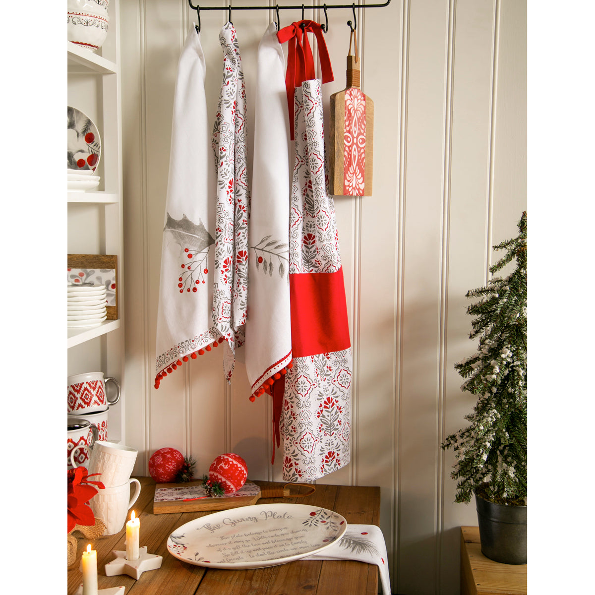 Yuletide Tea Towel, Set of 2, 4 designs