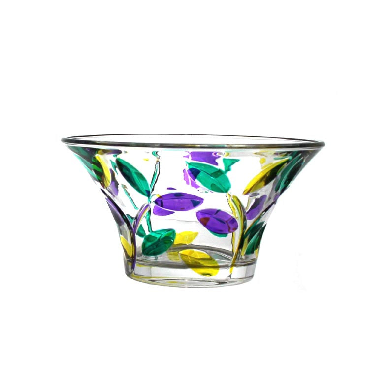 Mardi Gras Flowervine Tree of Life Vase & Dish