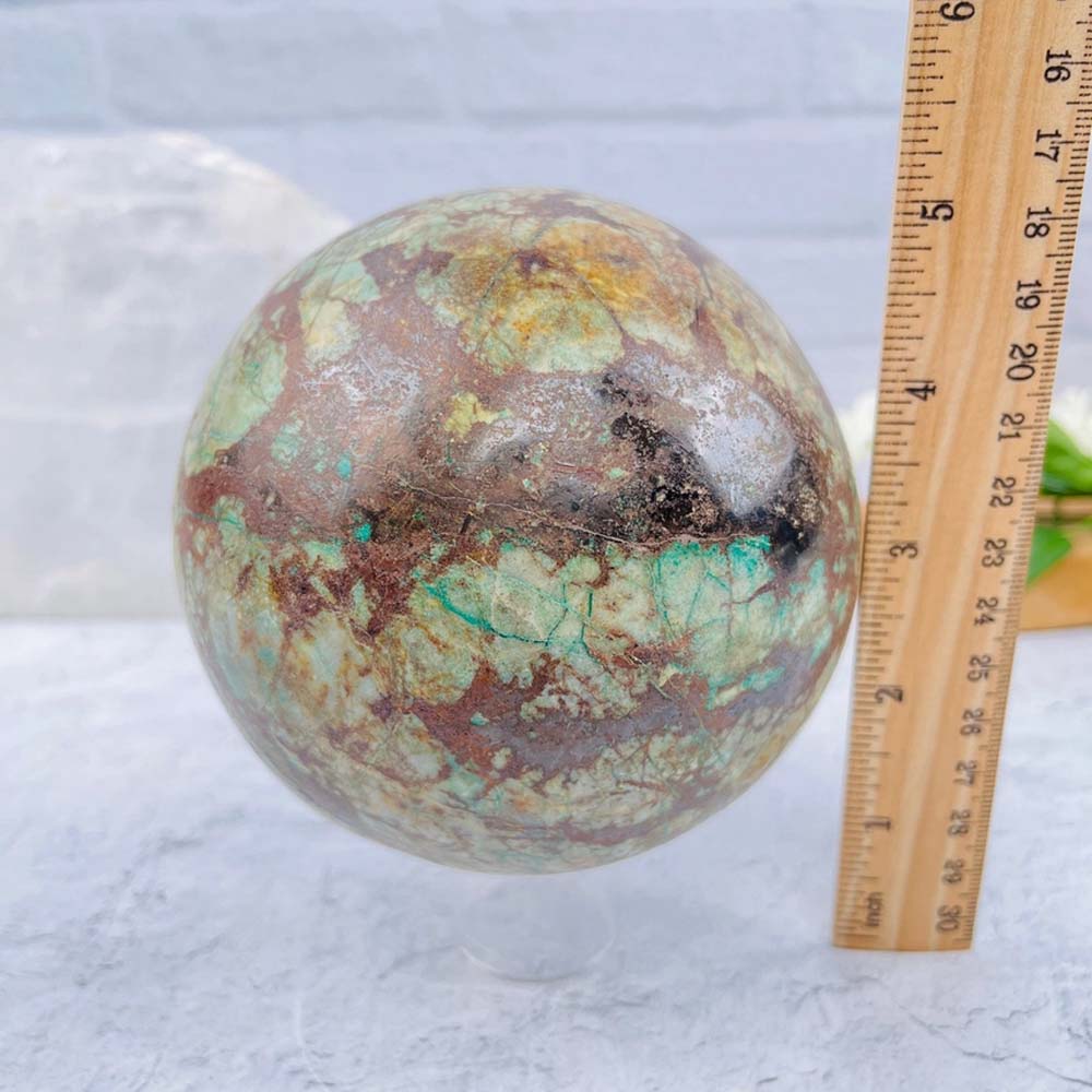 Chrysoprase Polished Crystal Sphere - OOAK