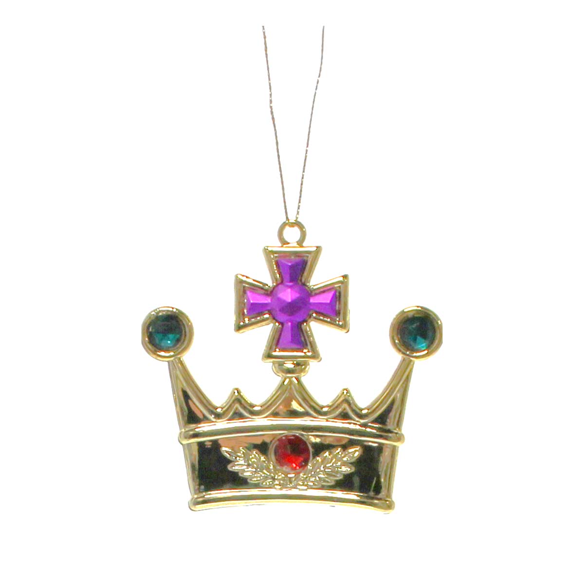 Crown Ornaments, Purple & Gold, 3.5" Mardi Gras