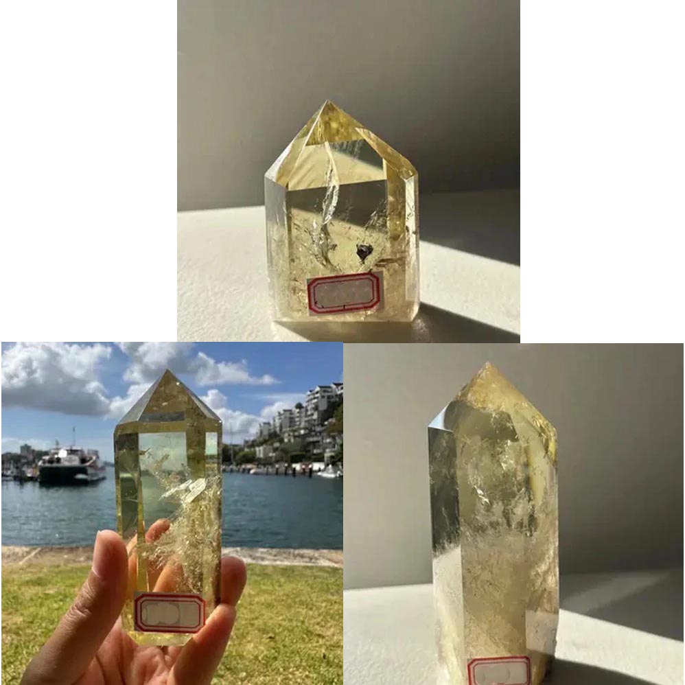 Rare Large High-Quality Aaaa Brazilian Citrine Crystal Obelisk
