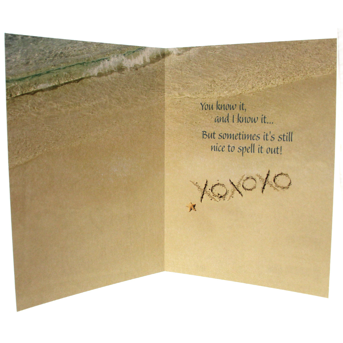 Love Card: I ♥ you (image of beach)