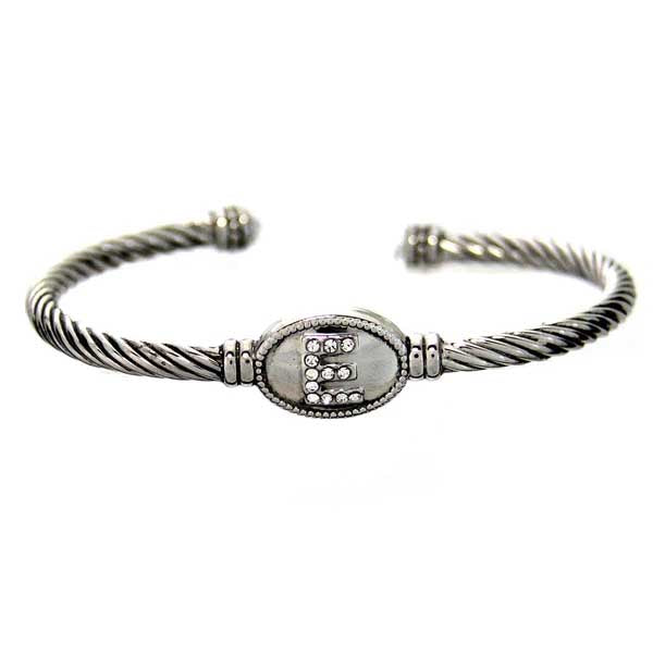 Initial Bracelet Cuff-Rope
