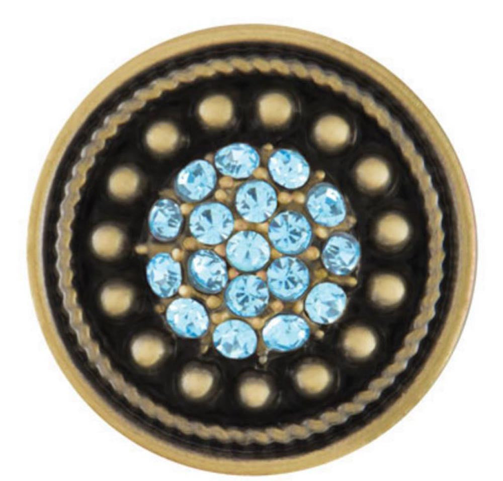 Ginger Snaps Sunburst - Antique Brass Aqua