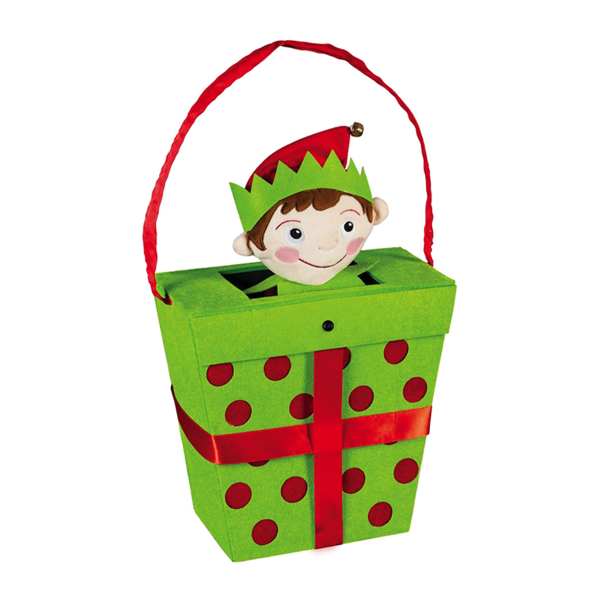 Elf in Gift Box Motion Door Décor