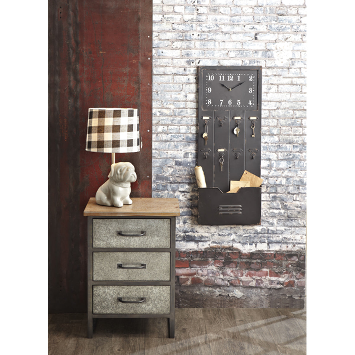 Black Locker Wall Clock