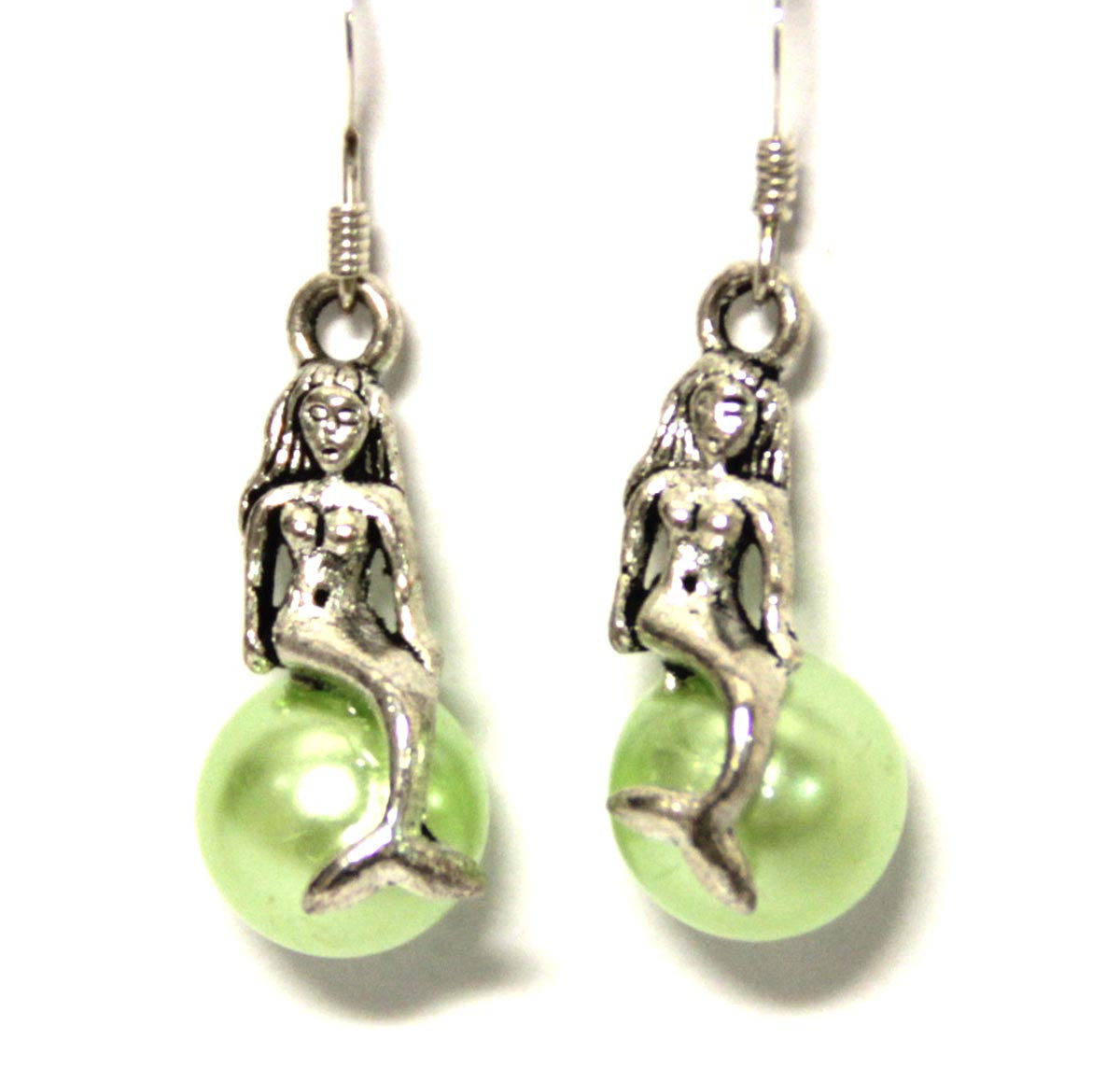 Mermaid on a Pearl Earrings