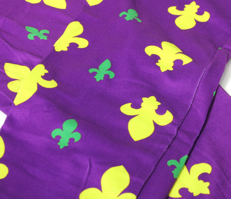 Purple Fleur De Lis Leggings