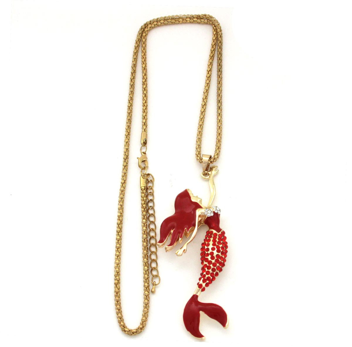 Mermaid Pendant Necklace, Betsey Johnson