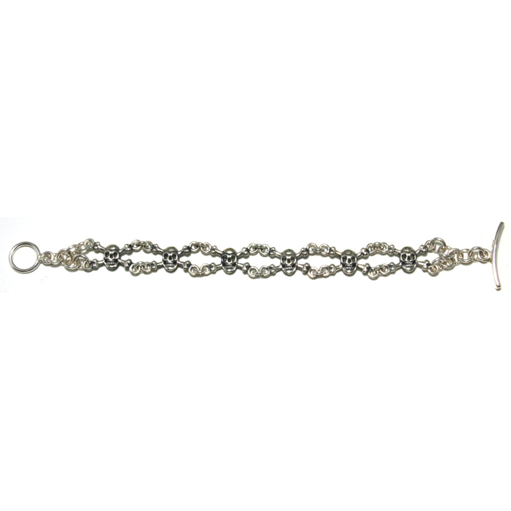 Skull & Crossbone Bracelet Sterling Silver