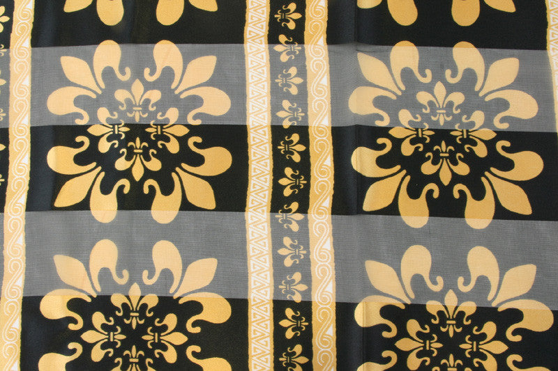 Scarf Fleur De Lis Black/Gold
