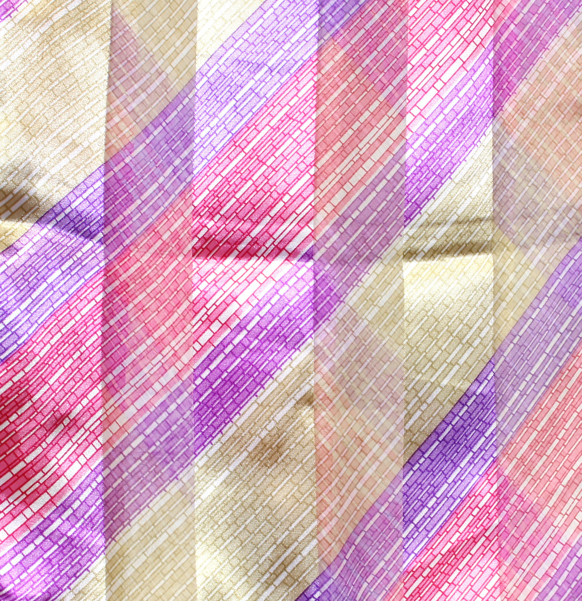 Long Scarf 60" x 13" Purple/Gold/Purple Design