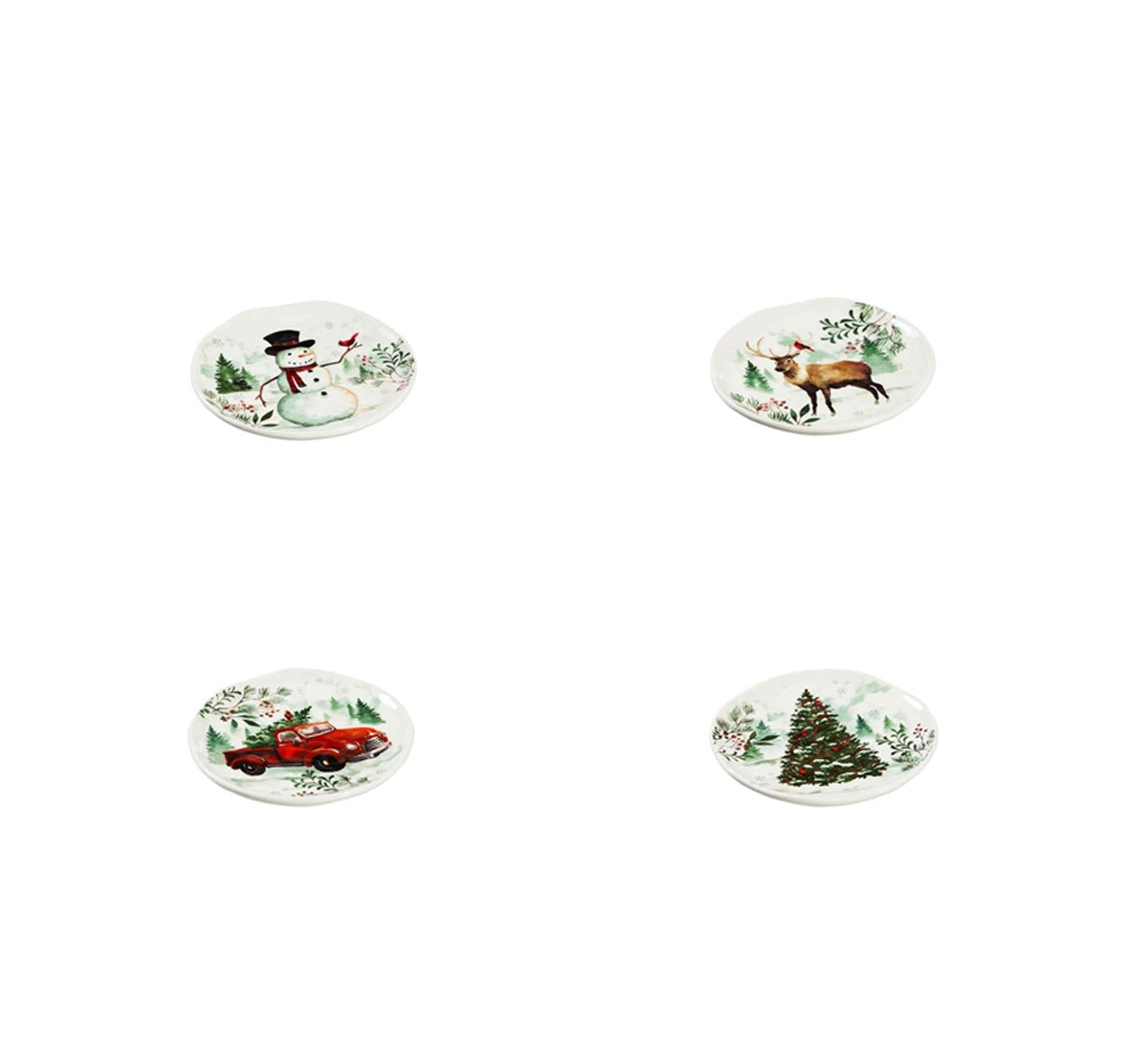 Appetizer Plate, Christmas Heritage, Set of 4