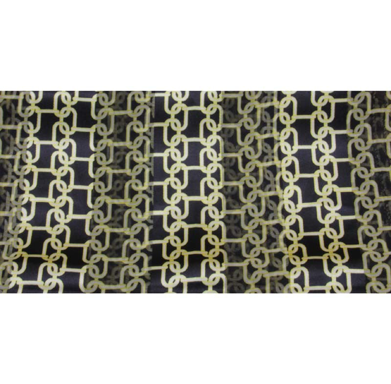 Long Scarf 60" x 13" Black Chain Design