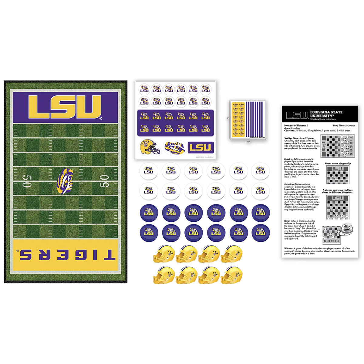 LSU Checkers Board Game