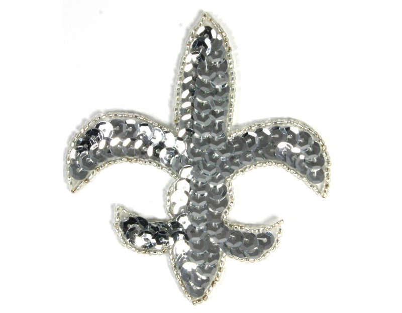 Applique Fleur De Lis Silver
