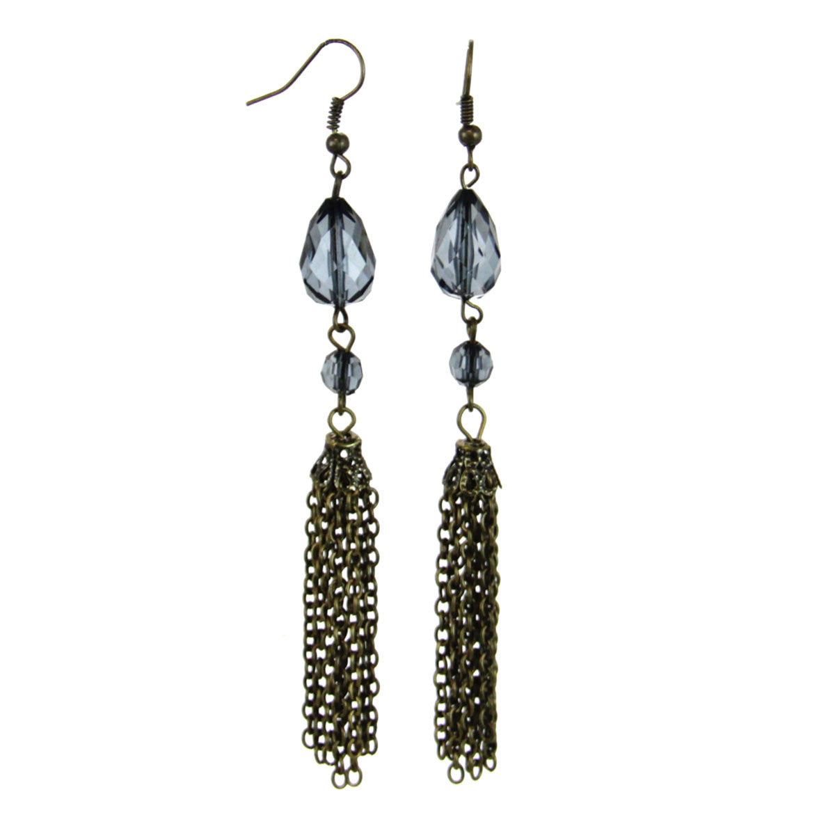 Beaded Tassel Drop Earrings