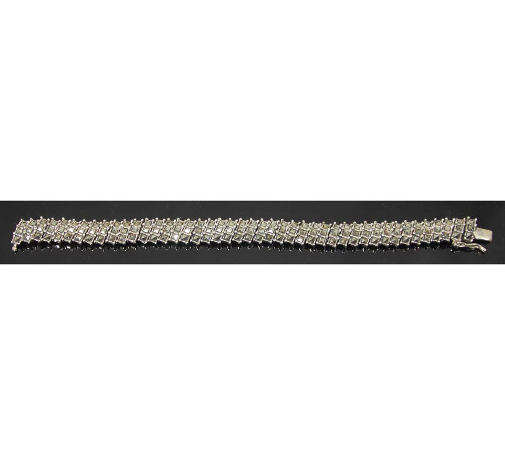 Sterling Silver Marcasite Tennis Bracelet 6.5"