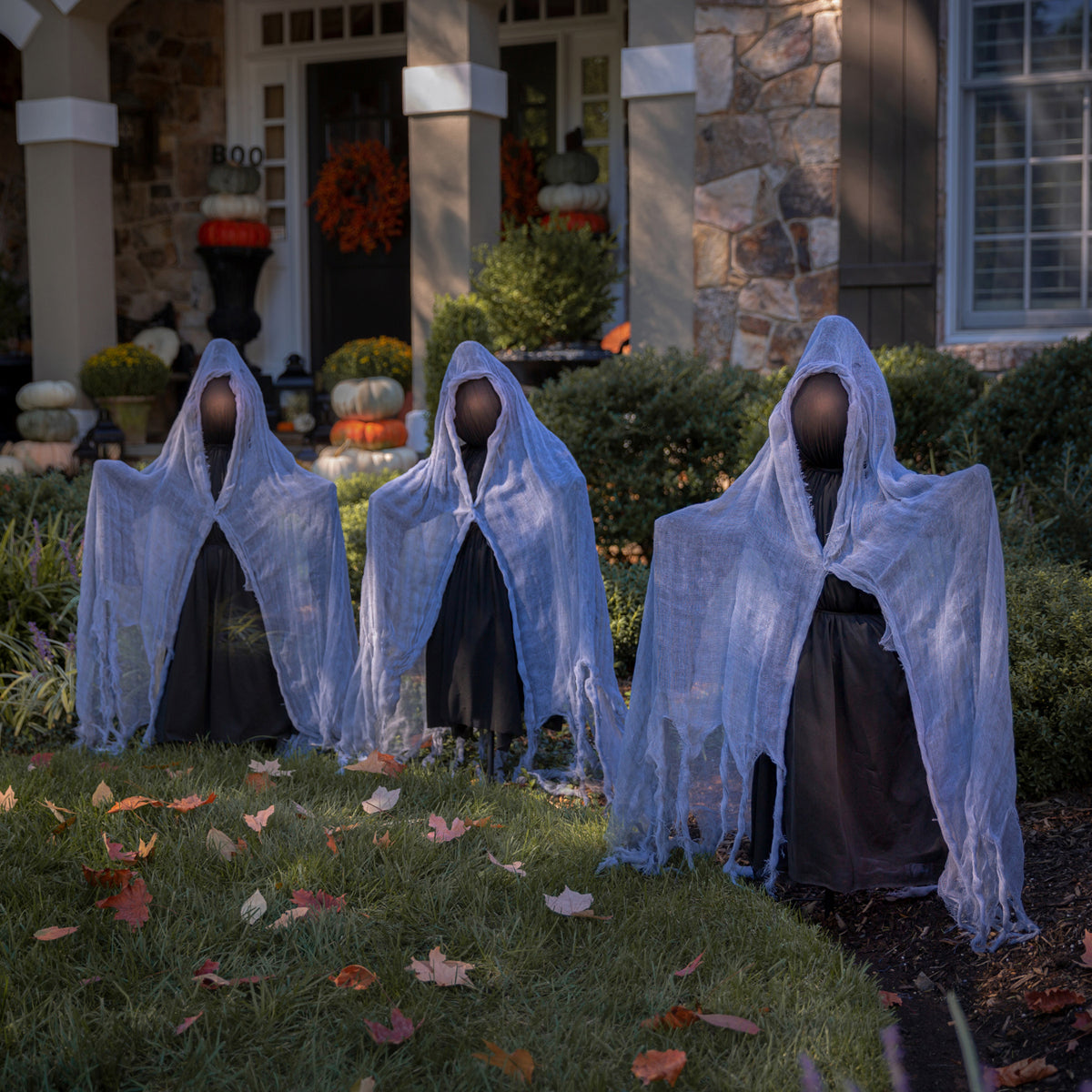Lighted Halloween Reaper Stakes, Set of 3