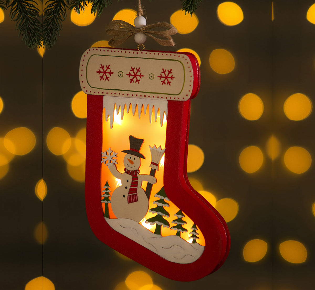 Wooden Ornaments, (LED), 2 Styles