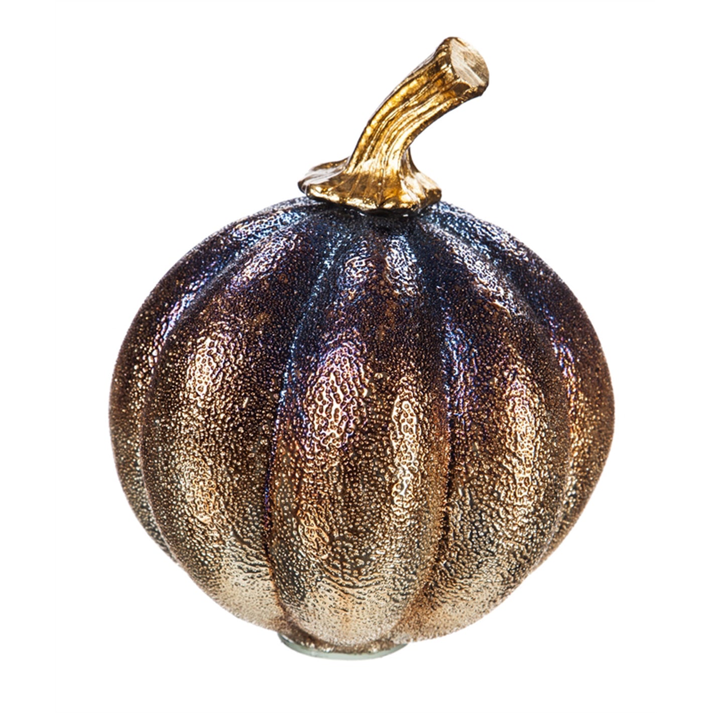 Metallic Glass Pumpkin, set of 2
