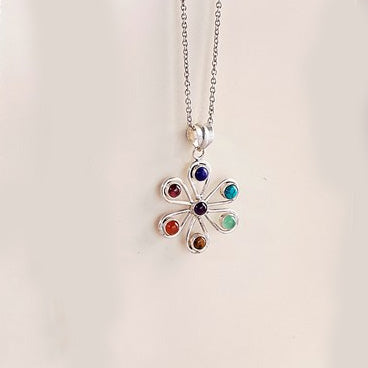 Semi-Precious Stone Chakra Pendant & Chain
