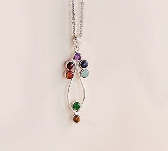 Semi-Precious Stone Chakra Pendant & Chain