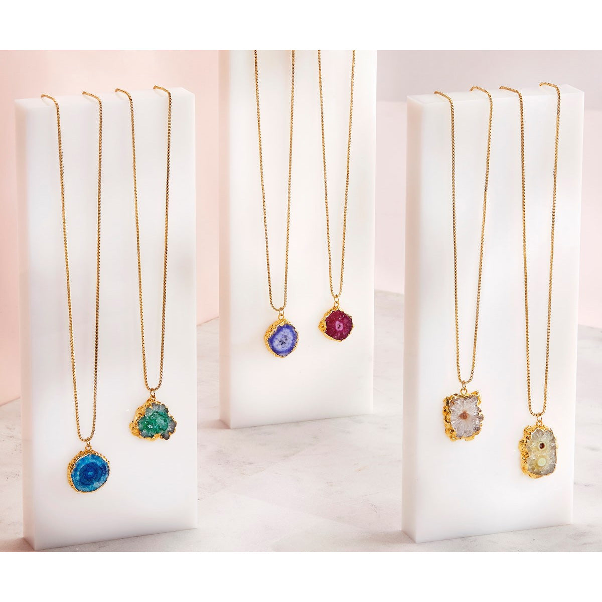 Raw Agate Necklaces