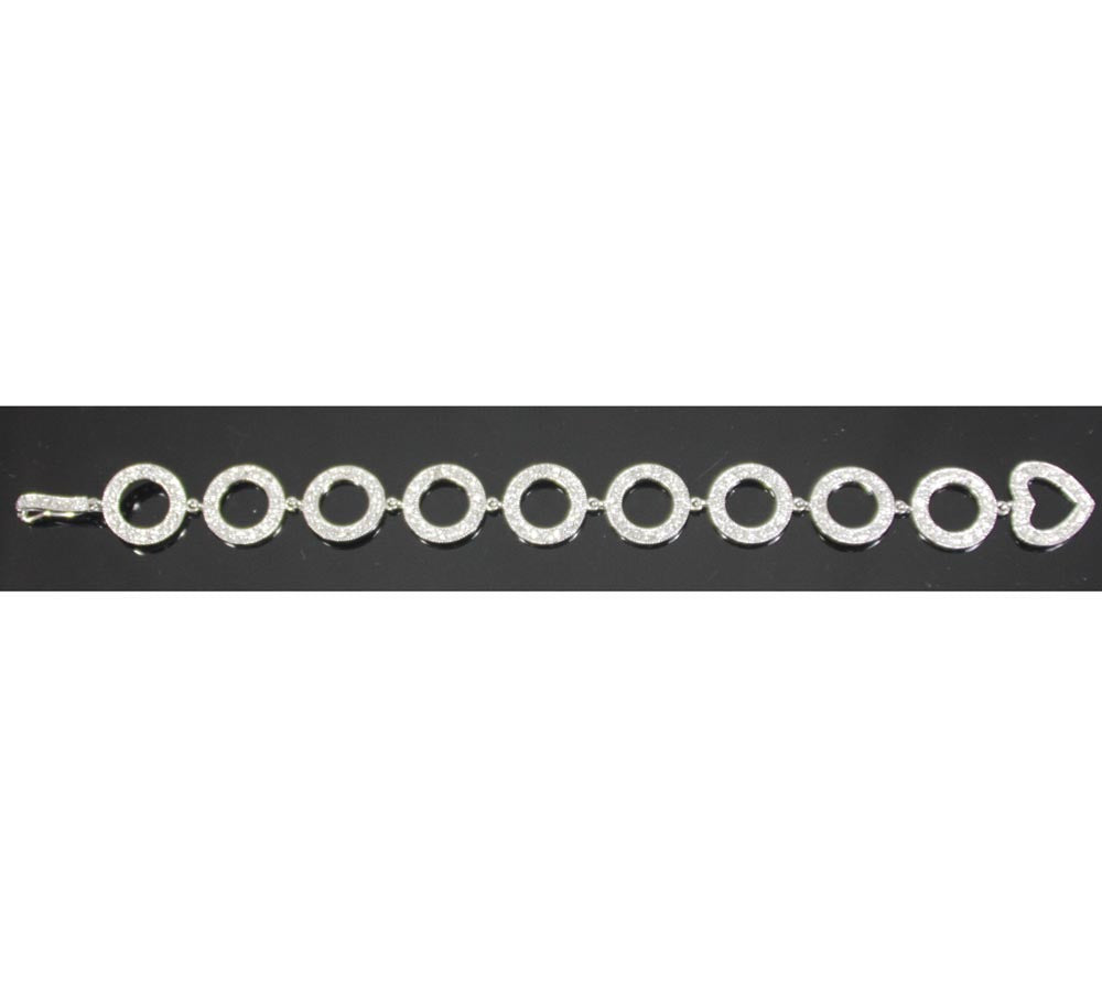 Sterling Silver Bracelet Circles 7.5"