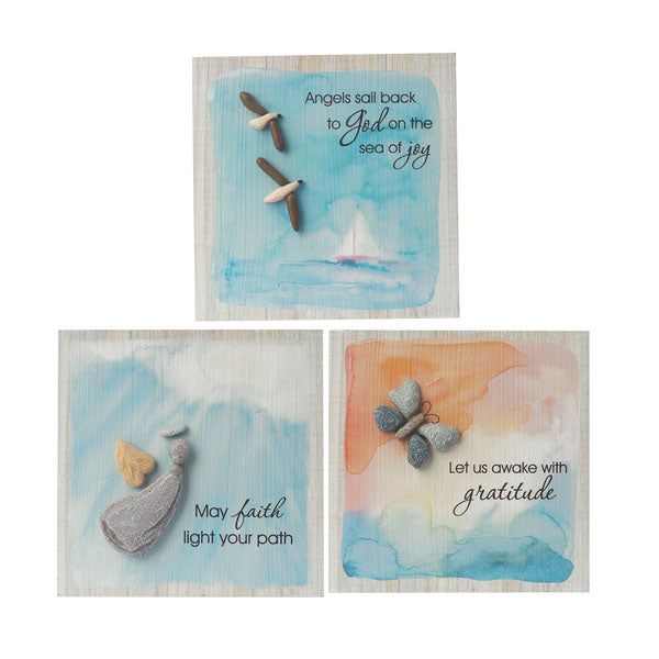 Gratitude Pebble Art Box Plaques