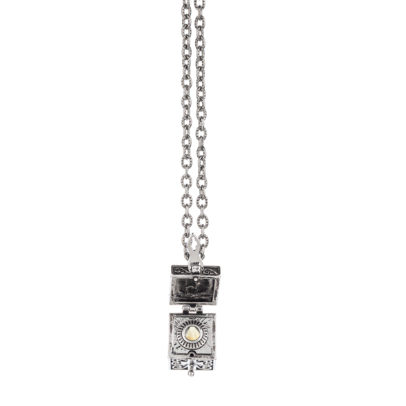 Guardian Angel Optical Lens Prayer Box Necklace
